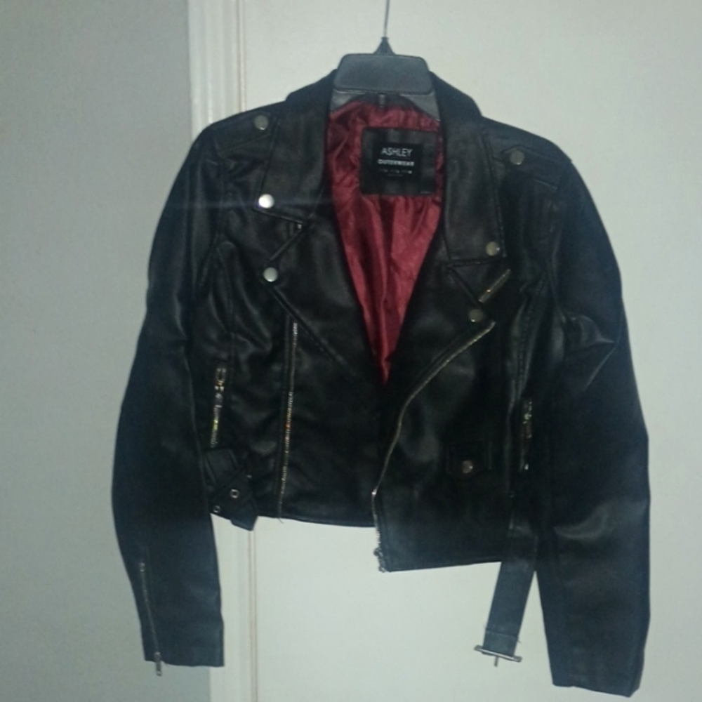 Ashley by 26 International Black Outerwear with Red Interior